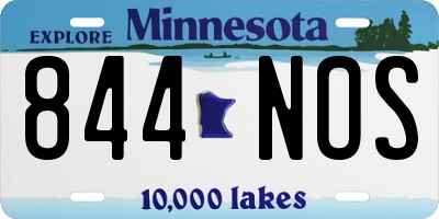 MN license plate 844NOS