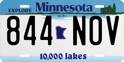 MN license plate 844NOV