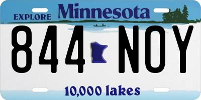MN license plate 844NOY