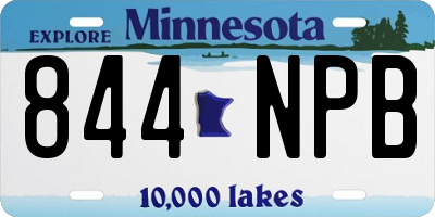 MN license plate 844NPB