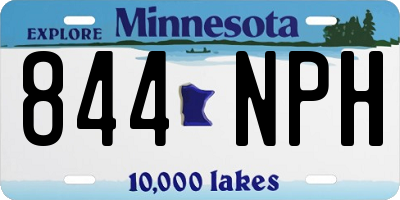 MN license plate 844NPH
