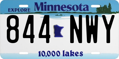 MN license plate 844NWY