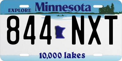 MN license plate 844NXT