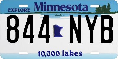 MN license plate 844NYB
