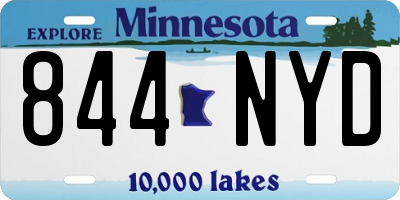MN license plate 844NYD