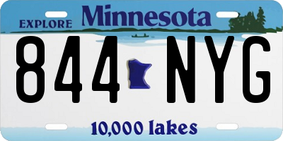 MN license plate 844NYG