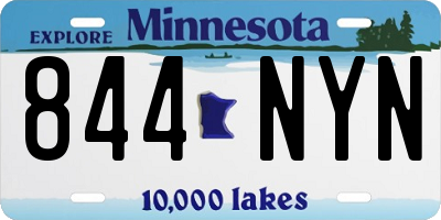 MN license plate 844NYN