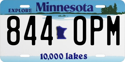MN license plate 844OPM