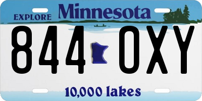 MN license plate 844OXY