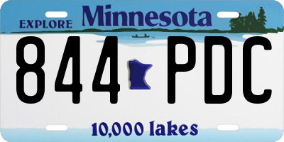 MN license plate 844PDC