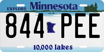 MN license plate 844PEE