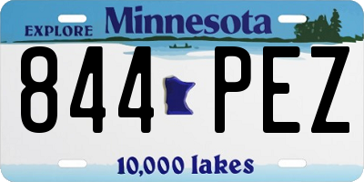MN license plate 844PEZ