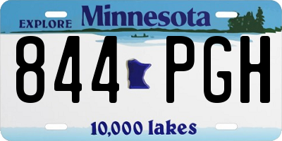 MN license plate 844PGH