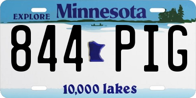 MN license plate 844PIG
