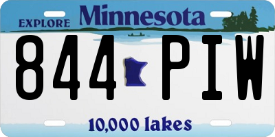 MN license plate 844PIW
