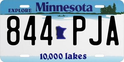 MN license plate 844PJA