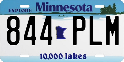 MN license plate 844PLM