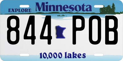 MN license plate 844POB