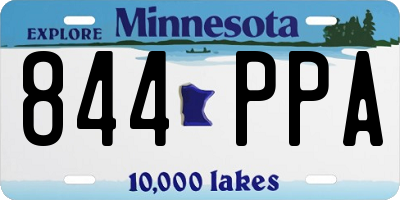 MN license plate 844PPA