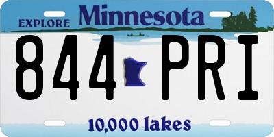 MN license plate 844PRI