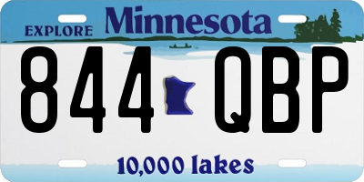 MN license plate 844QBP