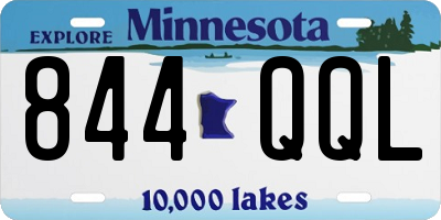 MN license plate 844QQL