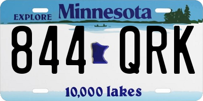 MN license plate 844QRK