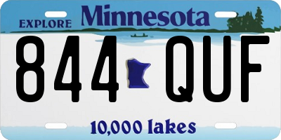 MN license plate 844QUF