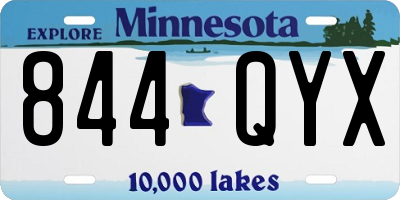 MN license plate 844QYX
