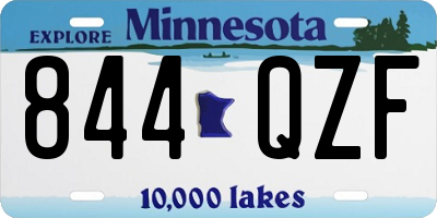 MN license plate 844QZF