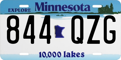 MN license plate 844QZG