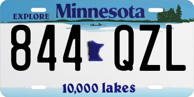 MN license plate 844QZL