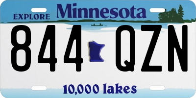 MN license plate 844QZN