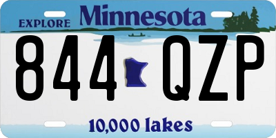 MN license plate 844QZP