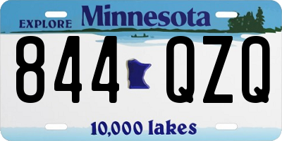 MN license plate 844QZQ