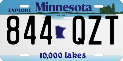MN license plate 844QZT