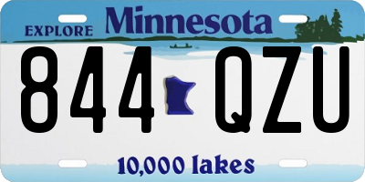 MN license plate 844QZU