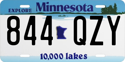 MN license plate 844QZY