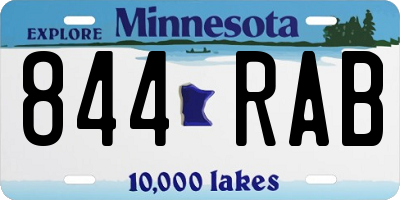 MN license plate 844RAB