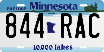 MN license plate 844RAC
