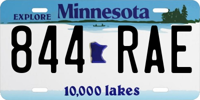 MN license plate 844RAE