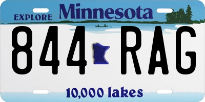 MN license plate 844RAG