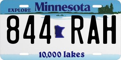 MN license plate 844RAH