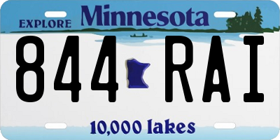 MN license plate 844RAI