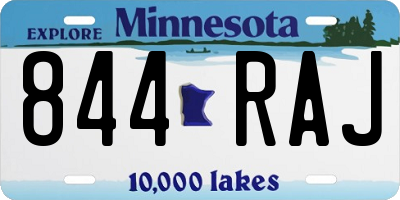 MN license plate 844RAJ