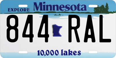 MN license plate 844RAL