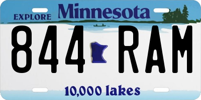 MN license plate 844RAM