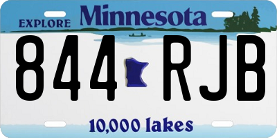 MN license plate 844RJB