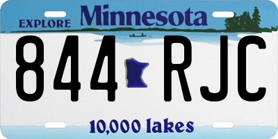 MN license plate 844RJC