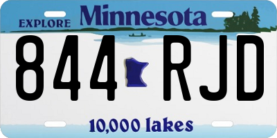 MN license plate 844RJD